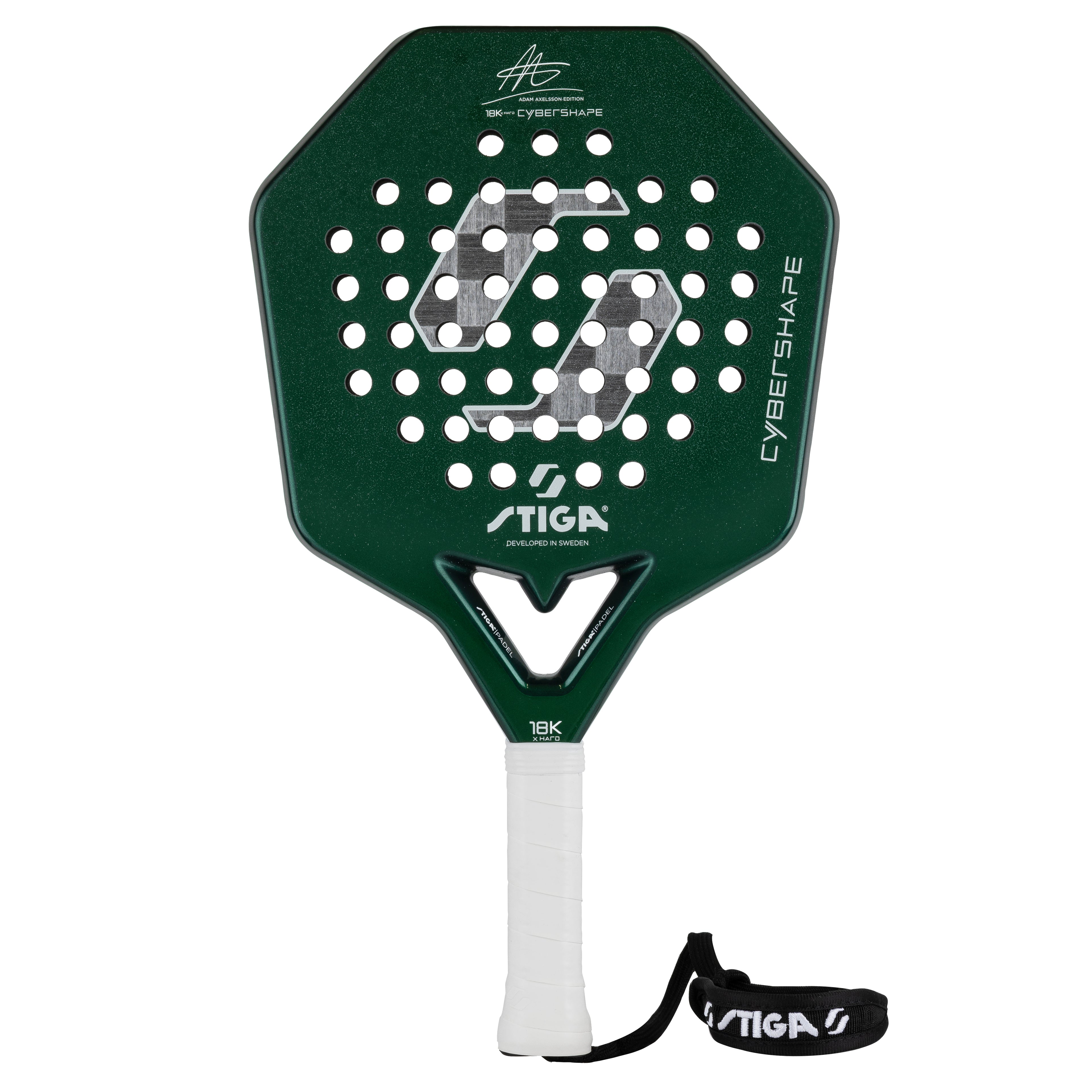 Padel Racket 18K X Hard Cybershape Adam Axelsson Edition