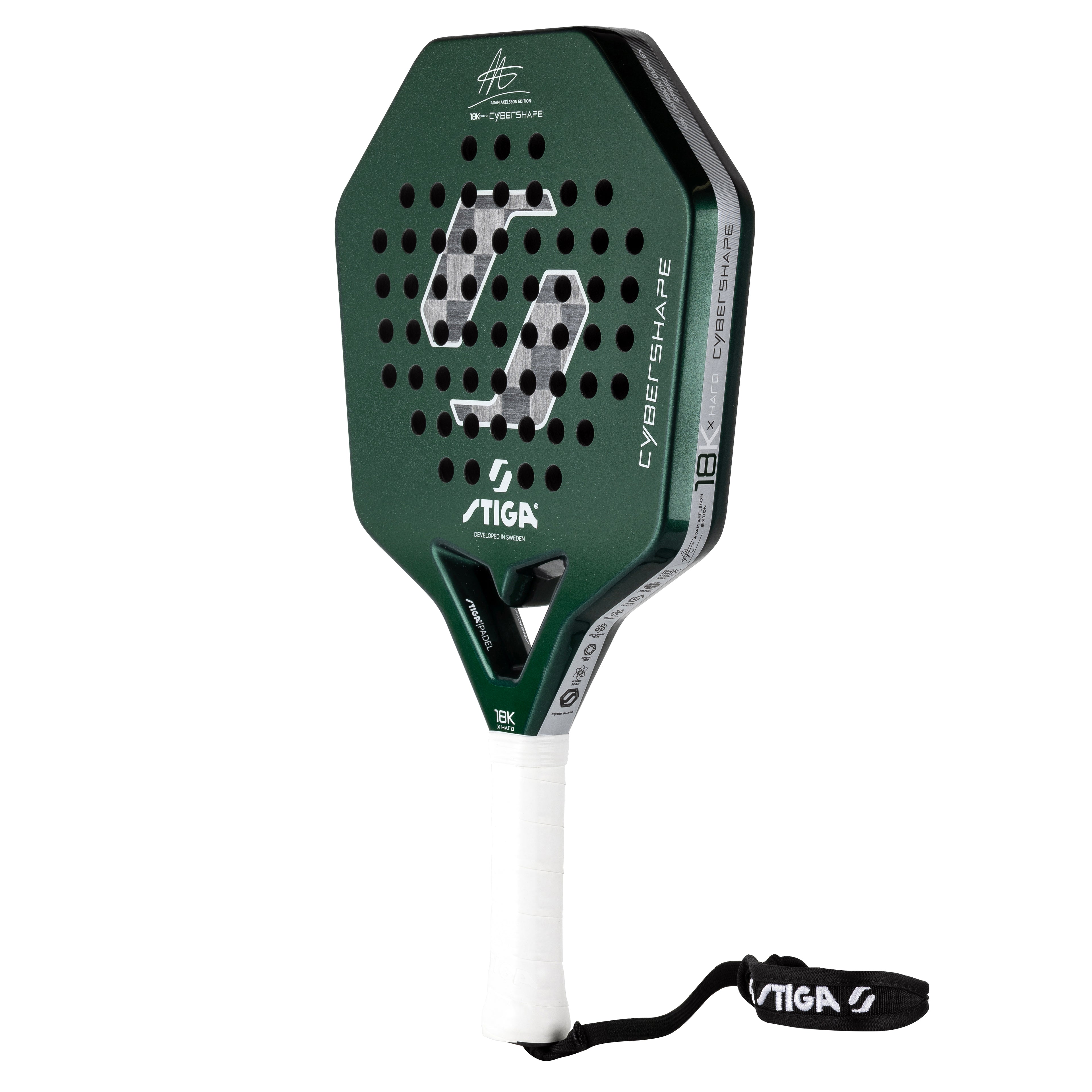 Padel Racket 18K X Hard Cybershape Adam Axelsson Edition